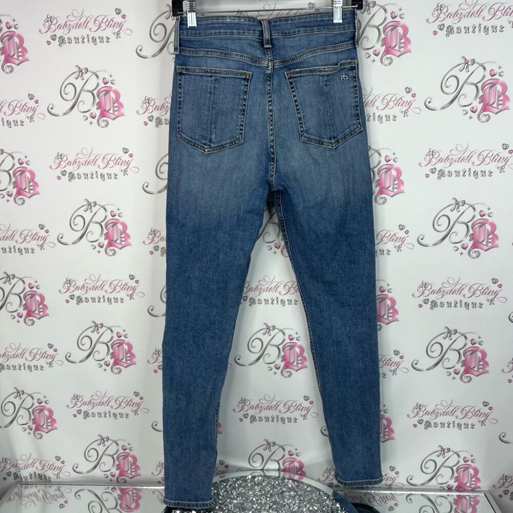 Rag and bone jeans high rise ankle skinny Blue Jeans light wash - Picture 2 of 12